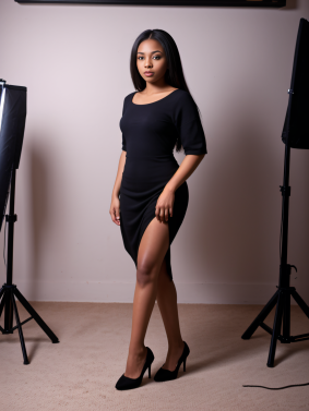 Glamour in Lagos: Nigerian Model Strikes a Pose