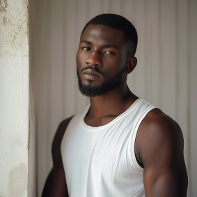 Bearing Strength: Portrait of a Resilient Black Man by Ben Enwonwu