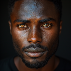 Sculpted Elegance: The Cosmic Gaze of a Futuristic Afrofuturism Visionary