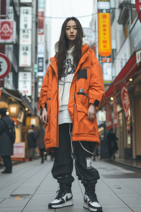 Techwear Elegance: Chizuko's Cyberpunk Maximalism