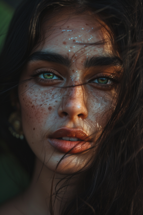 Araceli's Freckled Portrait: Beauty in Every Spotted Detail