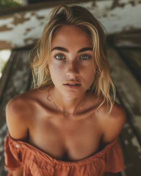 Barbara's Freckled Beauty: A Rust-Colored Portrait in Colombia