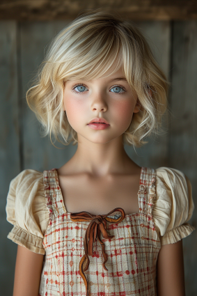Blonde Doll Beauty: A Photorealistic Portrait of Alice Prin, the Iconic Girl Model