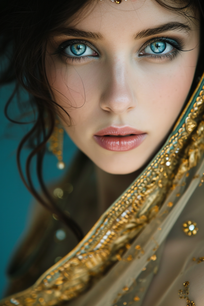 Dazzling Gold and Blue: Algerian Beauty | iFoto