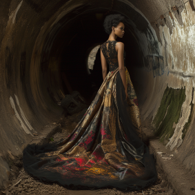 Electric Dreams: Afrofuturistic Couture in Ancient Caves - Inspired by Chinwe Chukwuogo-Roy