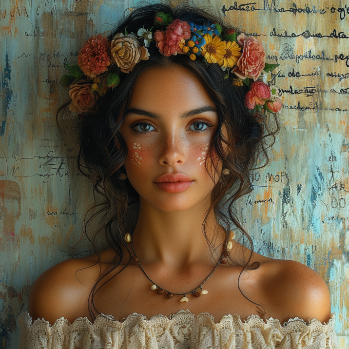 Enchanting Aesthetics: Araceli Gilbert, Ukrainian Model with Floral ...