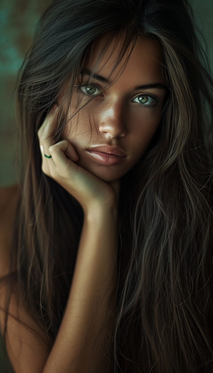 Ethereal Beauty: Eszter Mattioni's Green-Eyed Portrait | iFoto