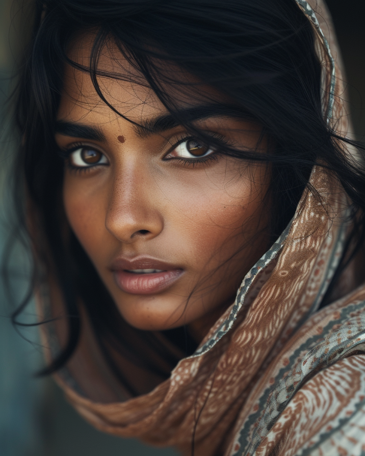 Eyes of Strength: Algerian Model Samikshavad Ella Guru Captured in a ...