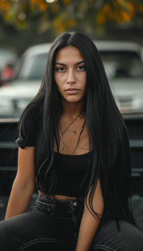 Filipino Beauty: Emma Ríos Radiant in Black Top and Jeans