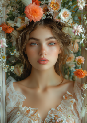 Floral Elegance: Elina Karimova Blossoming in Beauty