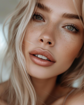 Freckled Beauty: Anna Katharina Block Embraces Aestheticism in Photorealistic Portrait
