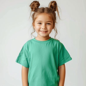 Green Portrait: Elinor's Radiant Smile in American Barbizon School Fashion