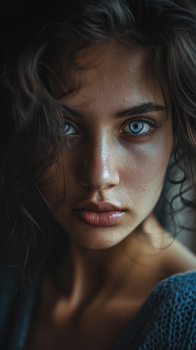 Mesmerizing Gaze: The Captivating Eyes of Elina Karimova in Photorealistic Splendor