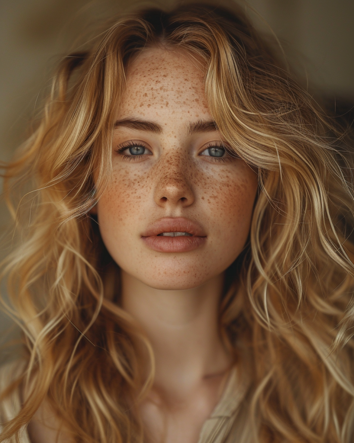 Portrait of Freckled Beauty: A Gaze into Irish Naturalism | iFoto