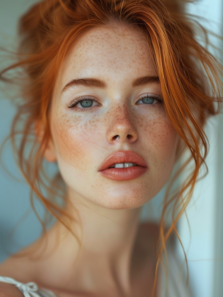 Portrait of Freckled Beauty: Eszter Mattioni Captures the Aestheticism ...