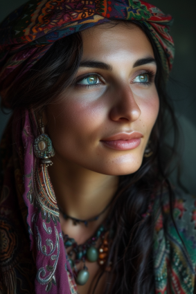 Qajar Elegance: The Enchanting Gaze of Elina Karimova