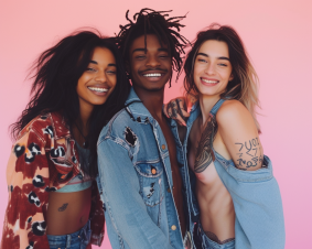 Renaissance Denim: Youthful Elegance Captured in Style