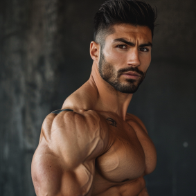 Sculpted Strength: Masculinity Personified in Alexander Kucharsky's Muscular Marble Masterpiece