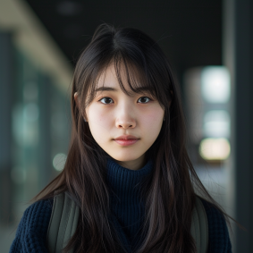 Serene Beauty: Portrait of Chizuko Yoshida in Traditional Japanese Style