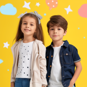 Shining Stars: A Burst of Joy with Christian Hilfgott Brand's Adorable Child Models
