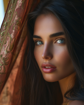 Sublime Gaze: Araceli Gilbert's Perfect Eyes - A Photorealistic Portrait of an Algerian Model