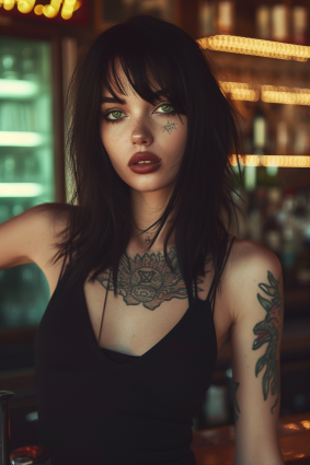 Sultry Ink: Aramenta's Neon Spotlight