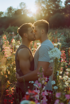 Sunlit Kiss: Neo-Romanticism in Bloom