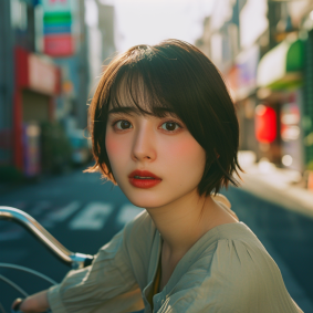 Urban Elegance: Chen Jiru's Kyoto Ride