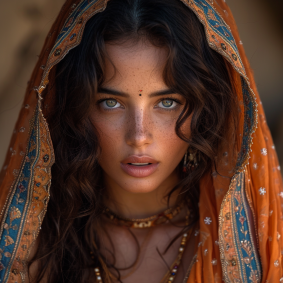 Veiled Beauty: Elina Karimova's Mesmerizing Interpretation of Egyptian Art