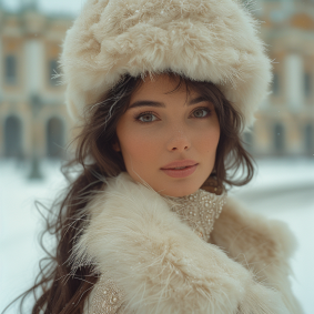 Winter Elegance: Elina Karimova in Neo-Romanticism