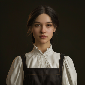 Ada's Elegance: A Photorealistic Portrait of a Jewish Woman in Black and White