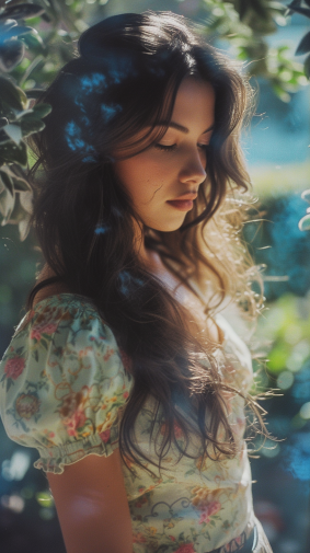 Araceli's Dream: A Mexican Beauty Embracing Nature's Whispers