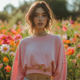 Blooming Beauty: Chen Lu in Ireland's Colorful Fields