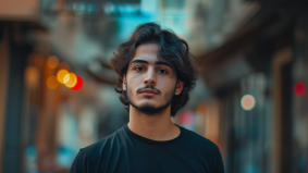 Brazilian Model in Urban Glow: The Cubo-Futurism Portrait of Ahmed Karahisari