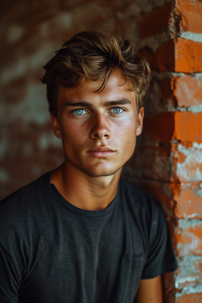Brick Wall Elegance: Daniel Lieske in Kai Carpenter's Portrait