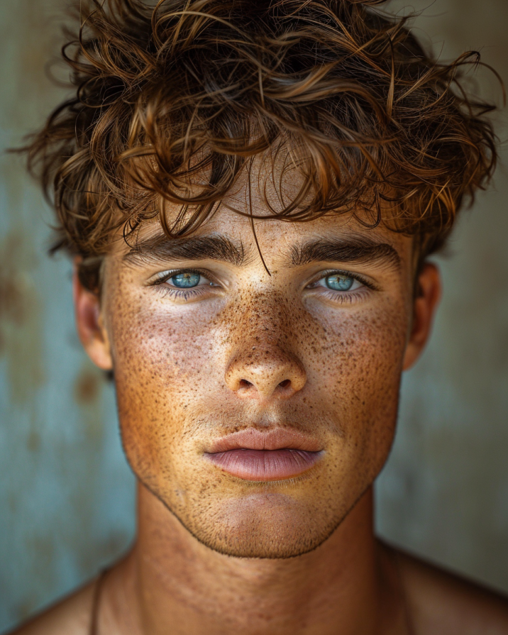 Bronze Elegance: Evan Charlton Channels Aestheticism with Freckles and ...