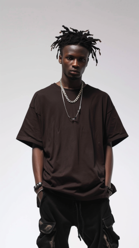 Cubo-Futurist Elegance: Portrait of Bernard Accama in Contemporary Fashion
