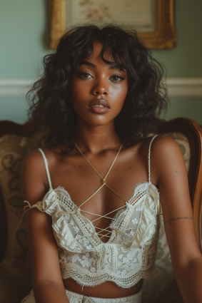Delicate Opulence: Neo-Romantic Portrait of Chinwe Chukwuogo-Roy, South African Underwear Model