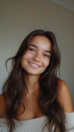 Elina's Radiant Charm: A Polaroid Portrait of Pure Beauty in New Zealand's Natural Light