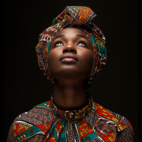 Empowering Elegance: Afrofuturistic Portrait of Mauritania's Chinwe Chukwuogo-Roy