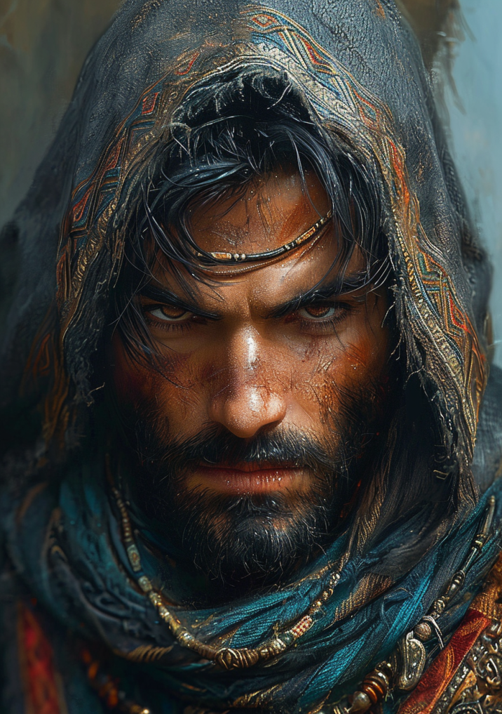 Epic Algerian Warrior: Fantasy Art By Eddie Mendoza 