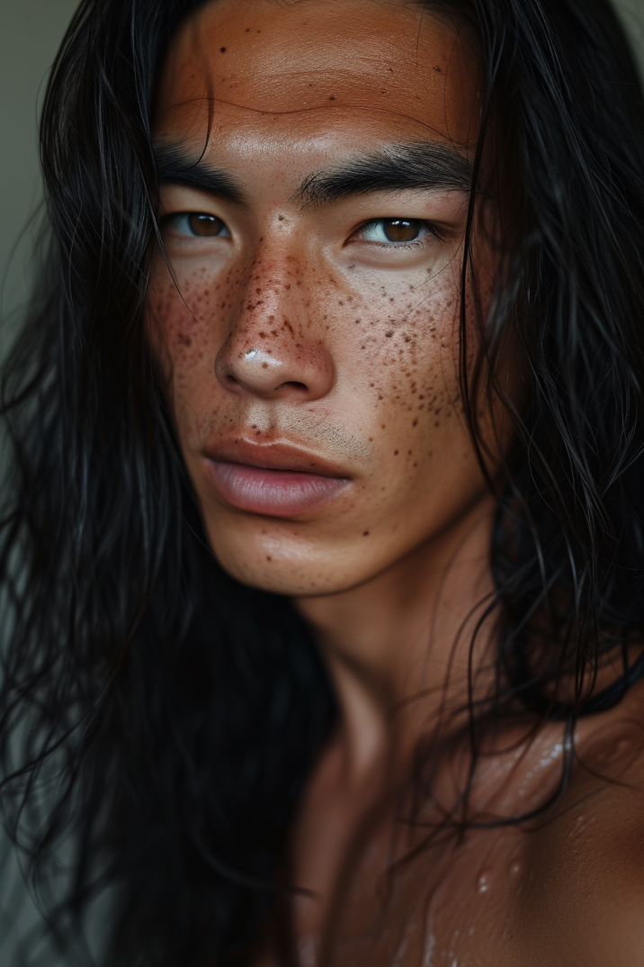 Freckled Beauty: Derek Chittock, a Samoan Male Model in Kai Carpenter's ...