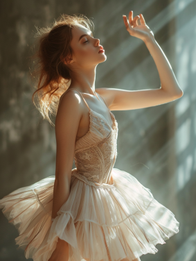 Goddess of the Aegean: Elizabeth Polunin's Captivating Pose in the Breeze