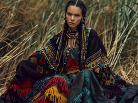 Golden Dreams: African Beauty in Colorful Splendor