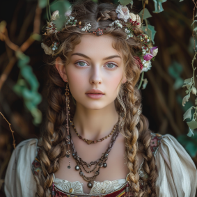 Gothic Beauty: Enchanting Ukrainian Model Anka Zhuravleva in Photorealistic Portrait