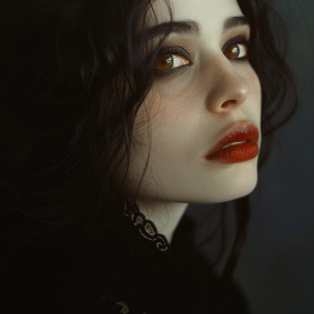 Gothic Elegance: The Photorealistic Portrait of a Jewish Female Model by Dirk Crabeth