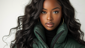 Harlem Renaissance Beauty: Portrait of Chinwe Chukwuogo-Roy, African Young Model with Stunning Brown Skin
