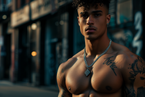 Harlem Renaissance: Masculine Elegance of the Samoan Model Everett Warner, Adorned with Cultural Signifiers