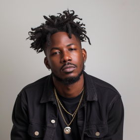 In the Light of Black Arts: Portrait of a Mauritania Male Model with Iconic Dreadlocks