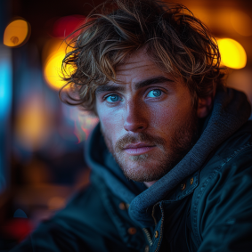 Intense Gaze: David Boyd's Cinematic Portrait of a Ukrainian Male Model